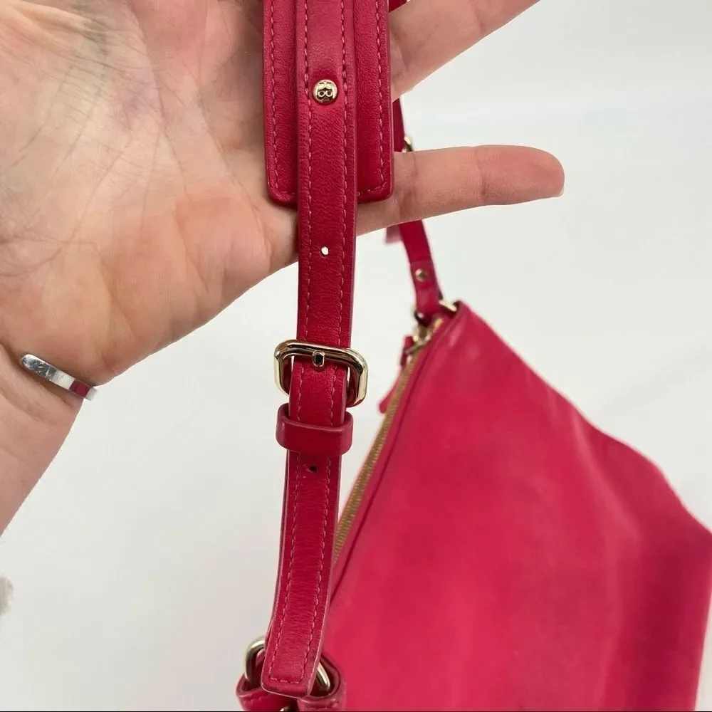 Kate spade raspberry leather tote shoulder bag‎